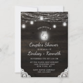 Oak Ridge Rustieke Houten Paar's Wedding Shower Kaart (Voorkant)