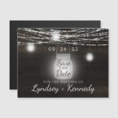 Oak Ridge Rustieke Mason Jar Bruiloft Save the Dat (Voorkant / Achterkant)