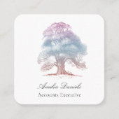 Oak-structuur op Visitekaartje Lila illustratie (Voorkant)