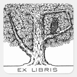 Oak Tree boekenplaat sticker