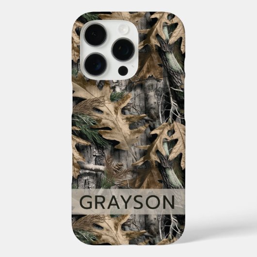 Oak Tree Camouflage Personalized Case-Mate iPhone Case (Achterkant)