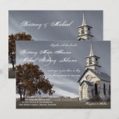 Oak Tree Country Church Weddenschap Kaart (Voorkant / Achterkant)