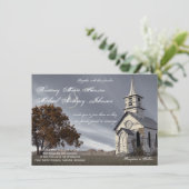 Oak Tree Country Church Weddenschap Kaart (Staand voorkant)