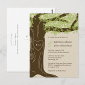 Oak Tree Couple Douche Uitnodiging (Voorkant / Achterkant)