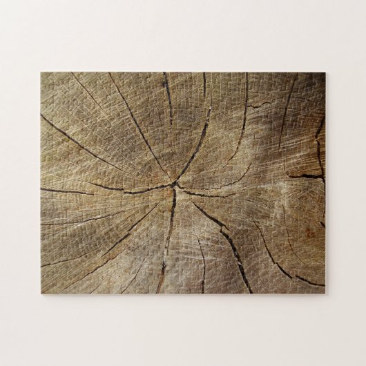 Oak Tree Cross Sectie Fotopuzzel met cadeaudoos Legpuzzel (Horizontaal)