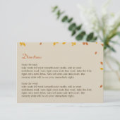 Oak Tree Directions Card Informatiekaartje (Staand voorkant)