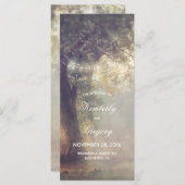 Oak Tree en String Lights Rustieke Trouwprogramma' Programmakaart (Voorkant / Achterkant)