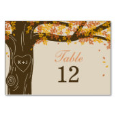 Oak Tree Fall Weddenenkaart Kaart (Achterkant)