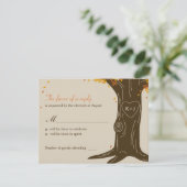 Oak Tree Fall Weddenschap RSVP / reactiekaart (Staand voorkant)