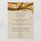 Oak Tree Fall Weddenschapskaart Menu (Voorkant)