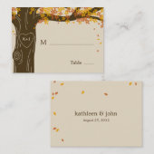 Oak Tree Fall Wedding Flat Place Cards Plaatskaartje (Voorkant / Achterkant)