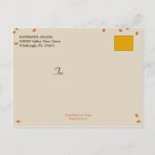 Oak Tree Fall Wedding Save the Date Briefkaart (Achterkant)