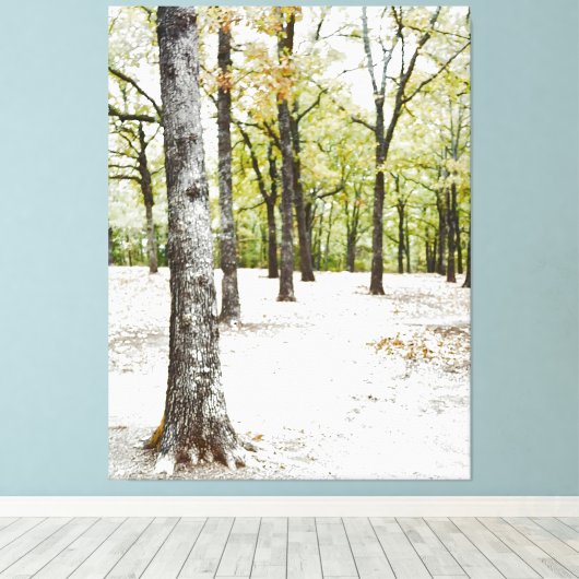 Oak Tree Forest Natuur Landschap Canvas Print (Insitu (Houten vloer))