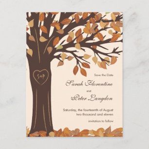 Oak Tree Heart Save the Date Weddencard