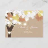 Oak Tree herfst string lichten Plaatskaartje (Achterkant)