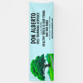 Oak Tree Logo | Custom Tree Trimming Service Spandoek (Verticaal)