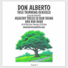 Oak Tree Logo | Custom Tree Trimming Service Sticker