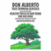 Oak Tree Logo | Custom Tree Trimming Service Sticker (Voorkant)