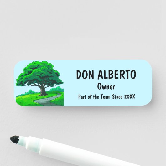 Oak Tree Logo | Custom Tree Trimming Services Naamplaatje (In situ)