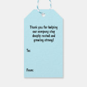 Oak Tree Logo | Santa Hat Happy Holidays Business Cadeaulabel (Achterkant)