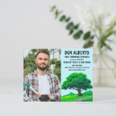 Oak Tree Logo | Tree Trimming Service Marketing Briefkaart (Staand voorkant)