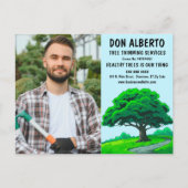 Oak Tree Logo | Tree Trimming Service Marketing Briefkaart (Voorkant)