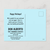 Oak Tree Logo | Tree Trimming Service Marketing Feestdagenkaart (Achterkant)