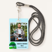 Oak Tree Logo | Tree Trimming Services Employee Badge (Voorkant met draagriem)