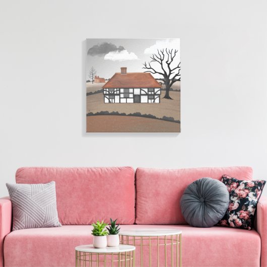 Oak Tree Manor Canvas Afdruk (Insitu (Woonkamer))