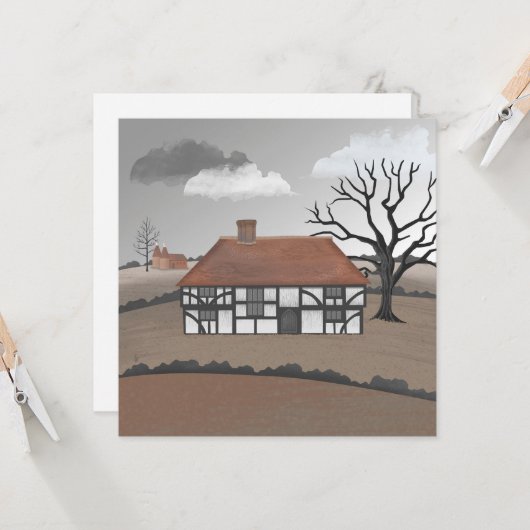Oak Tree Manor Kaart (Voorkant / Achterkant in situ)
