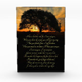 Oak Tree Memorial Tribution Poem Fotoblokken (Voorkant)