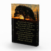 Oak Tree Memorial Tribution Poem Fotoblokken (Rechts)