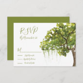 Oak Tree Moss-kaarten voor verlichting RSVP (Voorkant / Achterkant)