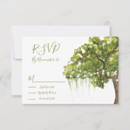 Oak Tree Moss-kaarten voor verlichting RSVP Kaartje