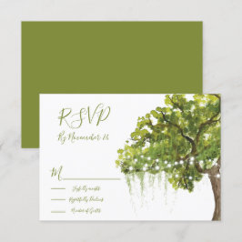 Oak Tree Moss-kaarten voor verlichting RSVP Kaartje