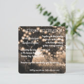 Oak Tree nachtlampjes country bruiloft Kaart (Staand voorkant)