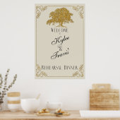 Oak Tree Plantation in Gold Glitter Rehearsal Poster (Keuken)