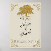 Oak Tree Plantation in Gold Glitter Rehearsal Poster (Voorkant)