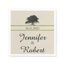 Oak Tree Plantation in Green Wedding Servet