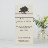 Oak Tree Plantation in het Paarse huwelijksprogram Programmakaart (Staand voorkant)