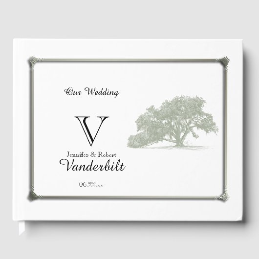 Oak Tree Plantation Wedding Guest Book Gastenboek (Voorkant)