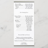 Oak Tree Plantation Wedding Programme Programmakaart (Achterkant)