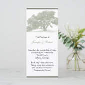 Oak Tree Plantation Wedding Programme Programmakaart (Staand voorkant)