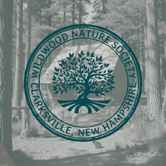 Oak Tree Rustic Border Adres Natuur en zaken Rubberstempel