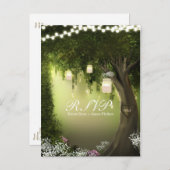 Oak Tree Rustic Enchanted Forest Garden RSVP-kaart Uitnodiging Briefkaart (Voorkant / Achterkant)