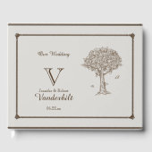 Oak Tree Sketch Bruiloft Gastenboek (Voorkant)