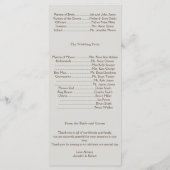 Oak Tree Sketch Trouwprogramma Programmakaart (Achterkant)