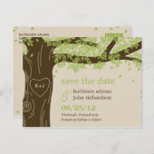 Oak Tree Sla de datum Briefkaart (Voorkant / Achterkant)