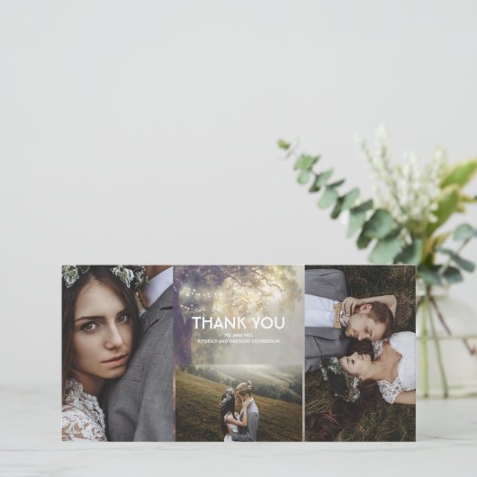 Oak Tree String Lights Rustieke bruiloft Bedankt (Staand voorkant)