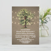 Oak Tree Verlovingsfeestuitnodigingen Kaart (Staand voorkant)